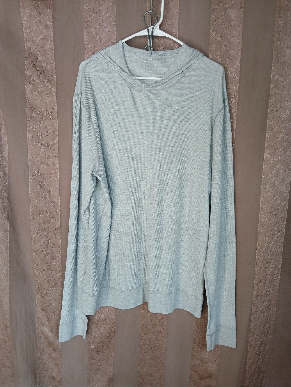 💎 Vuori Men's Top Waffle Hoodie Light Heather Grey 0406